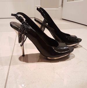 Le Chateau heels with chains size 7.5